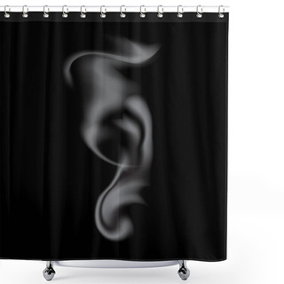 Personality  Delicate White Realistic Cigarette Smoke Waves Shower Curtains
