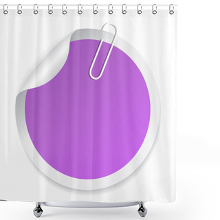 Personality  Blank Round Vector Sticker Shower Curtains
