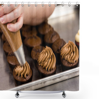 Personality  Baking Chocolate Cupcakes Shower Curtains