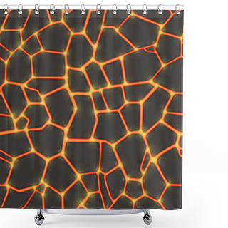 Personality  Seamless Lava Or Fire Texture Shower Curtains