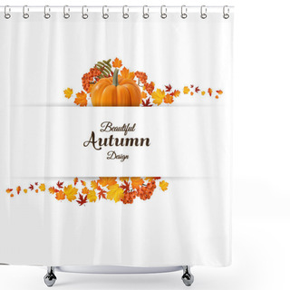 Personality  Beautiful Autumn Design  Shower Curtains