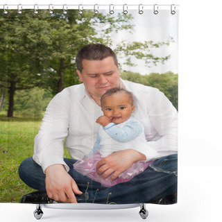 Personality  Father And Daughter Shower Curtains
