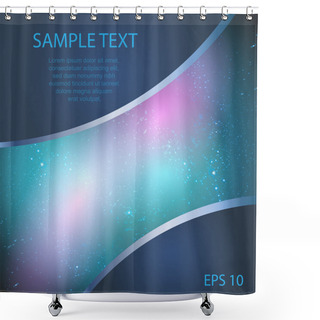 Personality  Vector Cosmic Background, Vector  Illustration  Shower Curtains