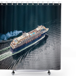 Personality  Cruise Liners On Hardanger Fjorden, Norway Shower Curtains