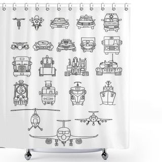 Personality  Front Of The Cars And Other Vehicles. Shower Curtains