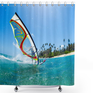 Personality  Windsurfing Shower Curtains