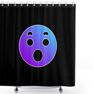 Personality  Amazed Blue Gradient Vector Icon Shower Curtains