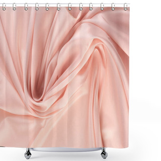 Personality  Macro Texture Of Pink Chiffon Folds Studio Shower Curtains