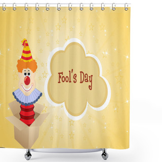 Personality  Illustration For Fools Day Shower Curtains