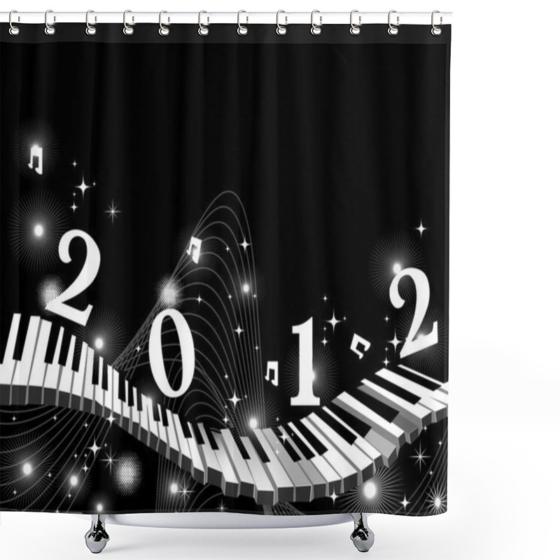 Personality  Party Night Vector For New Year Shower Curtains