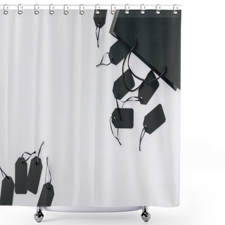 Personality  Black Bag And Price Tags Shower Curtains