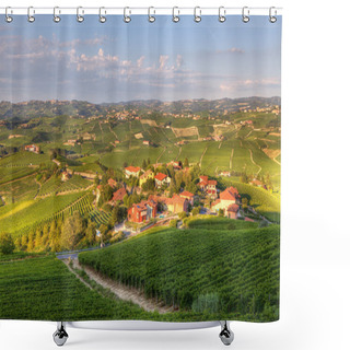 Personality  View On Vineyards In Northern Italy. Shower Curtains