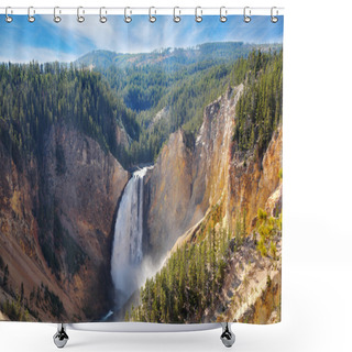 Personality  The Well-known Mountain Falls, The River And Forest Shower Curtains