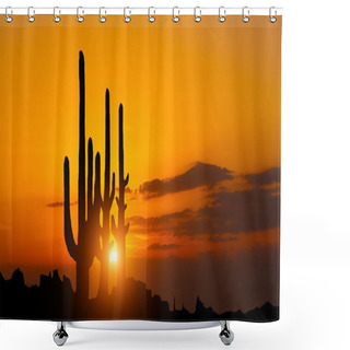 Personality  Sunset In Mexican Canyon  Shower Curtains