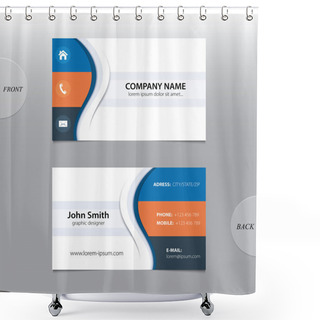 Personality  Vector Abstract Business Cards.  Shower Curtains
