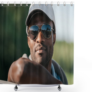 Personality  Handsome Man In Sunglasses  Shower Curtains