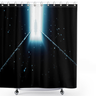 Personality  Scary Stairs Yurei Japanese Ghost Shower Curtains