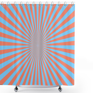 Personality  Vintage Tone Color Starburst Abstract Background Shower Curtains