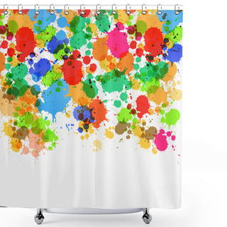 Personality  Colorful Splashes, Blots Shower Curtains