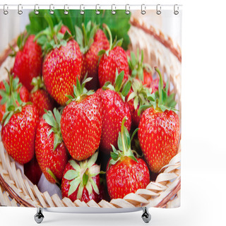 Personality  Fresh Ripe Strawberries Shower Curtains