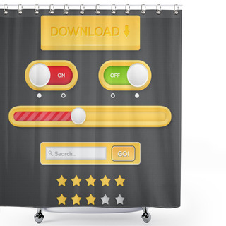Personality  Web Buttons With Searchbar Shower Curtains