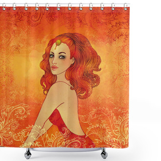 Personality  Leo Astrological Sign As A Beautiful Girl Shower Curtains