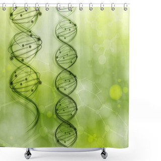 Personality  DNA Molecules Shower Curtains