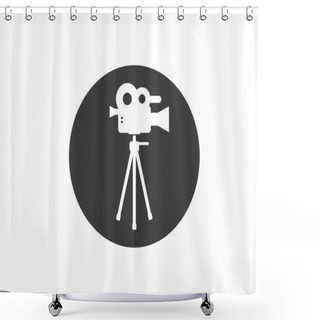 Personality  Movie,film Recorder Logo Icon Of Industry Film Vector Illustrati Shower Curtains