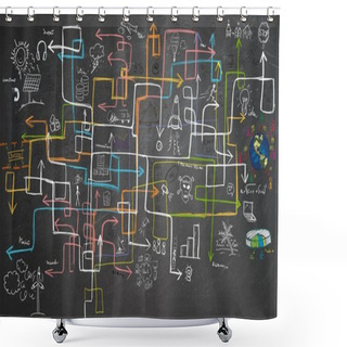 Personality  Charts Maze And Graphs Shower Curtains
