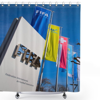 Personality  Zurich, Switzerland - April 10, 2016: Headquarter Of FIFA International Football (soccer) Association. FIFA Is Heavily Critizied For Multiple Corruption Scandals. Shower Curtains