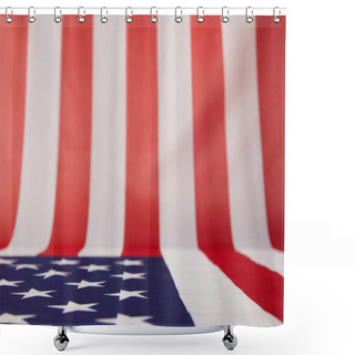 Personality  Full Frame Image Of United States Of America Flag Shower Curtains
