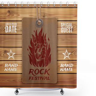 Personality  Grunge, Rock Festival Poster. Shower Curtains