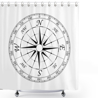 Personality  Compass Rose#2 Shower Curtains