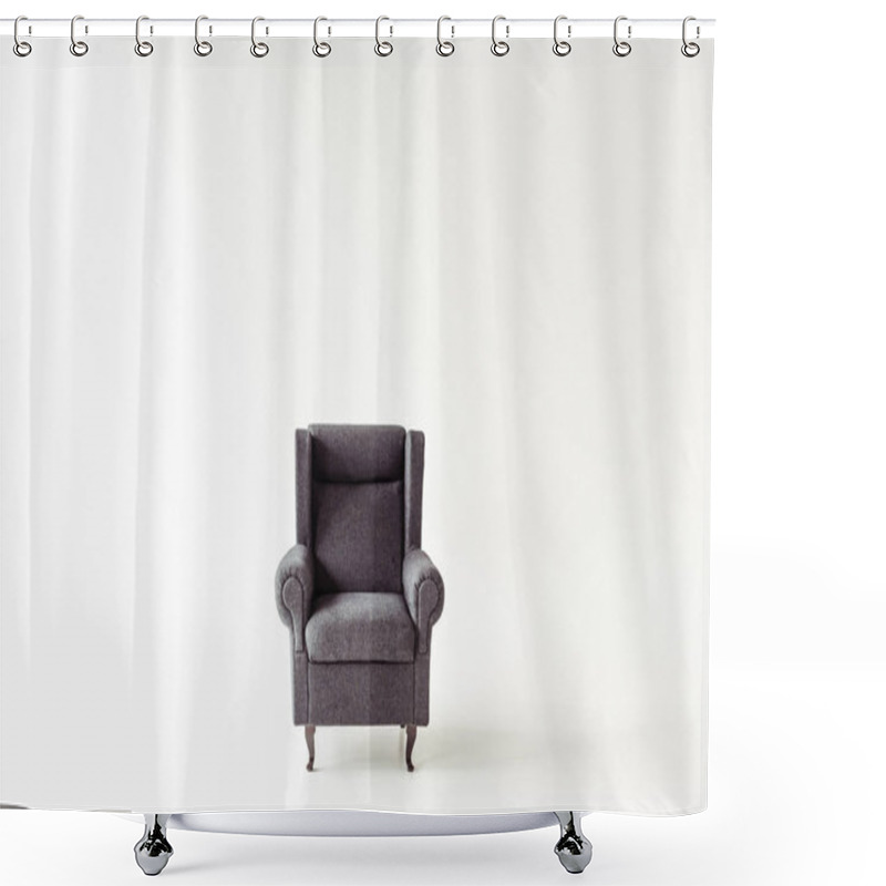 Personality  Gray Armchair Shower Curtains