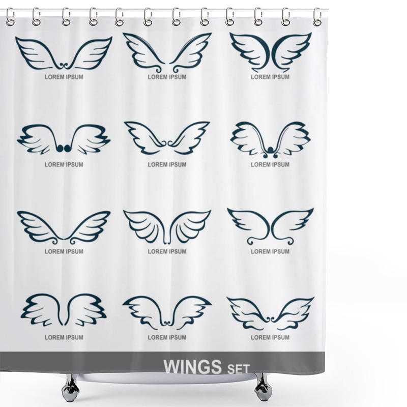 Personality  Wings Collection (set Of Wings) Shower Curtains