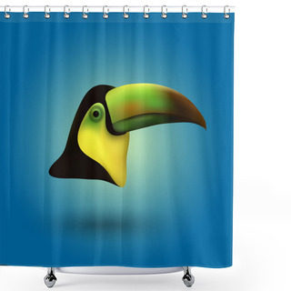 Personality  Cute Vector Toucan Illustration Shower Curtains