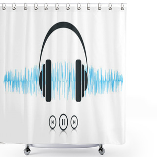 Personality  Music Sound Waves Shower Curtains