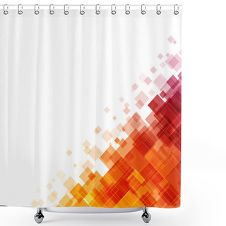 Personality  Abstract Geometric Squares Lines Vector Background. Shower Curtains
