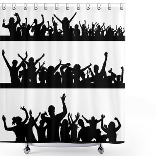 Personality  Party Peoples Silhouette Shower Curtains