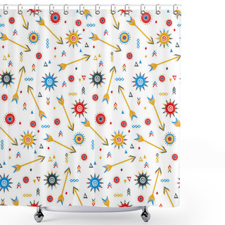 Personality  Geometric Hipater Pattern Shower Curtains