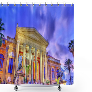 Personality  The Teatro Massimo Vittorio Emanuele, The Biggest In Italy Opera House. Palermo, Sicily Shower Curtains
