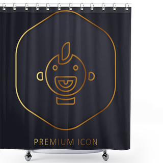 Personality  Baby Golden Line Premium Logo Or Icon Shower Curtains