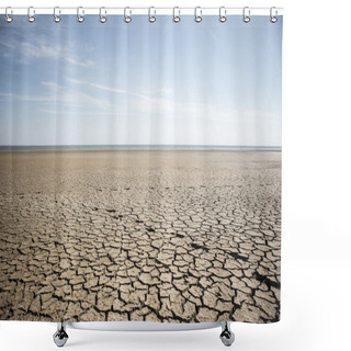 Personality  Cracked Soil Texture Shower Curtains