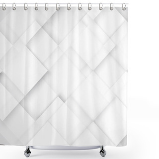 Personality  Vector Abstract Geometric Shape From Gray Cubes. Shower Curtains