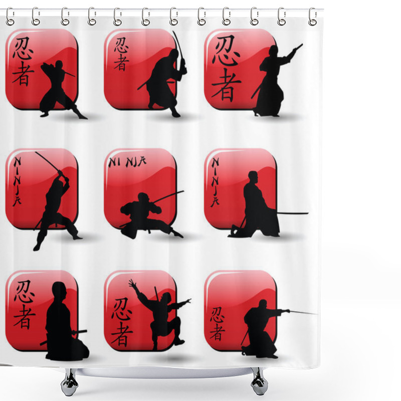 Personality  Ninjas Shower Curtains