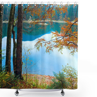 Personality  Autumn Tree And Synevir Lake Shower Curtains