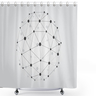 Personality  Black And White Lattice Shape Object Shower Curtains