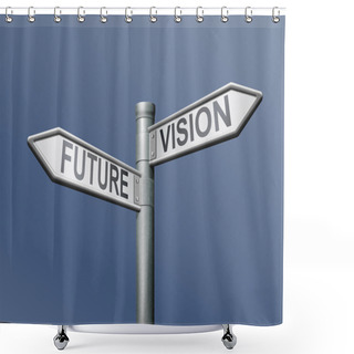 Personality  Roadsign Future Vision Shower Curtains