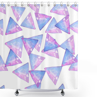 Personality  Abstract Seamless Pattern Of Triangles Shower Curtains