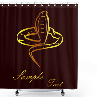 Personality  The Snake Silhouette Shower Curtains